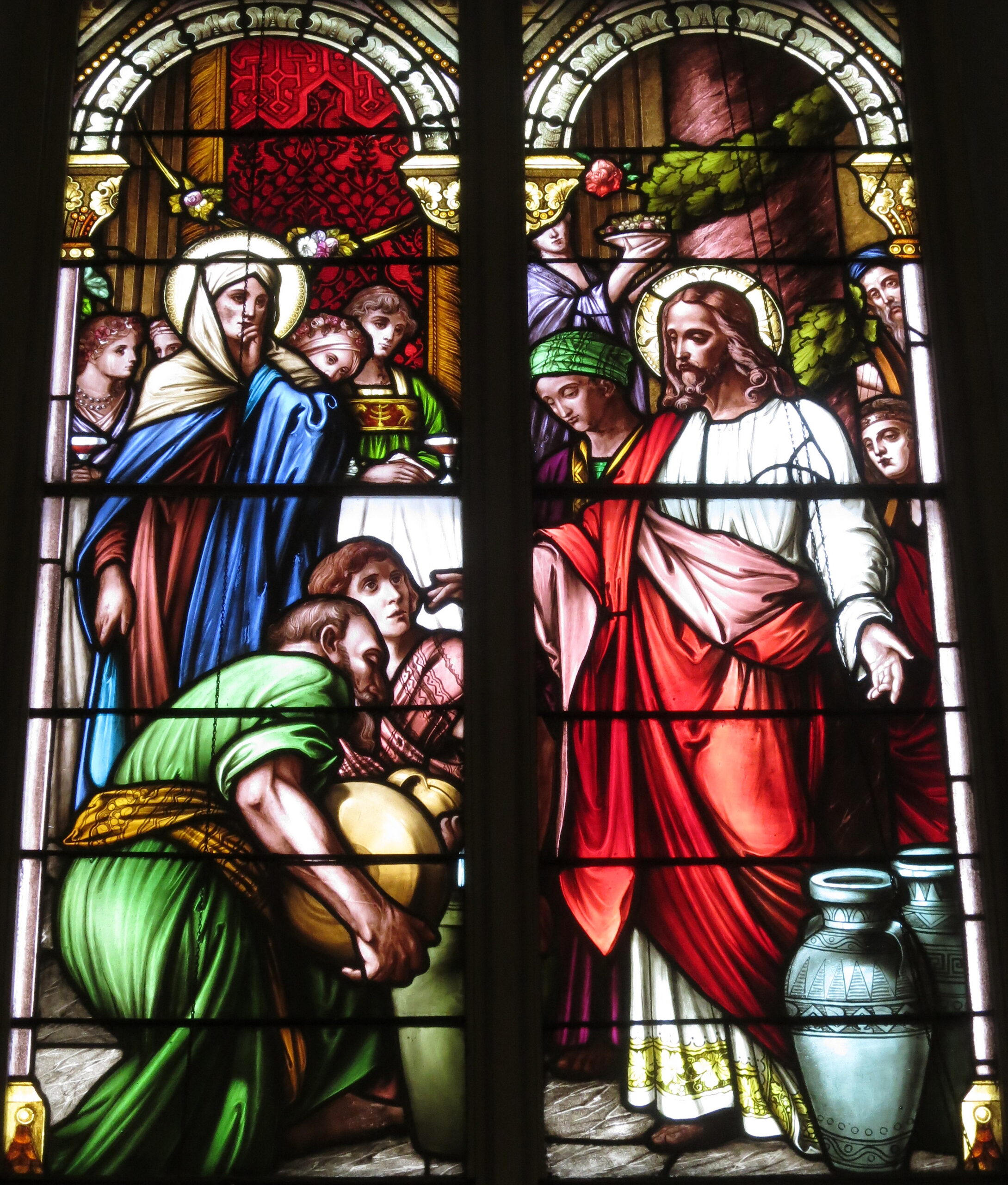 church wedding ceremony stained glass